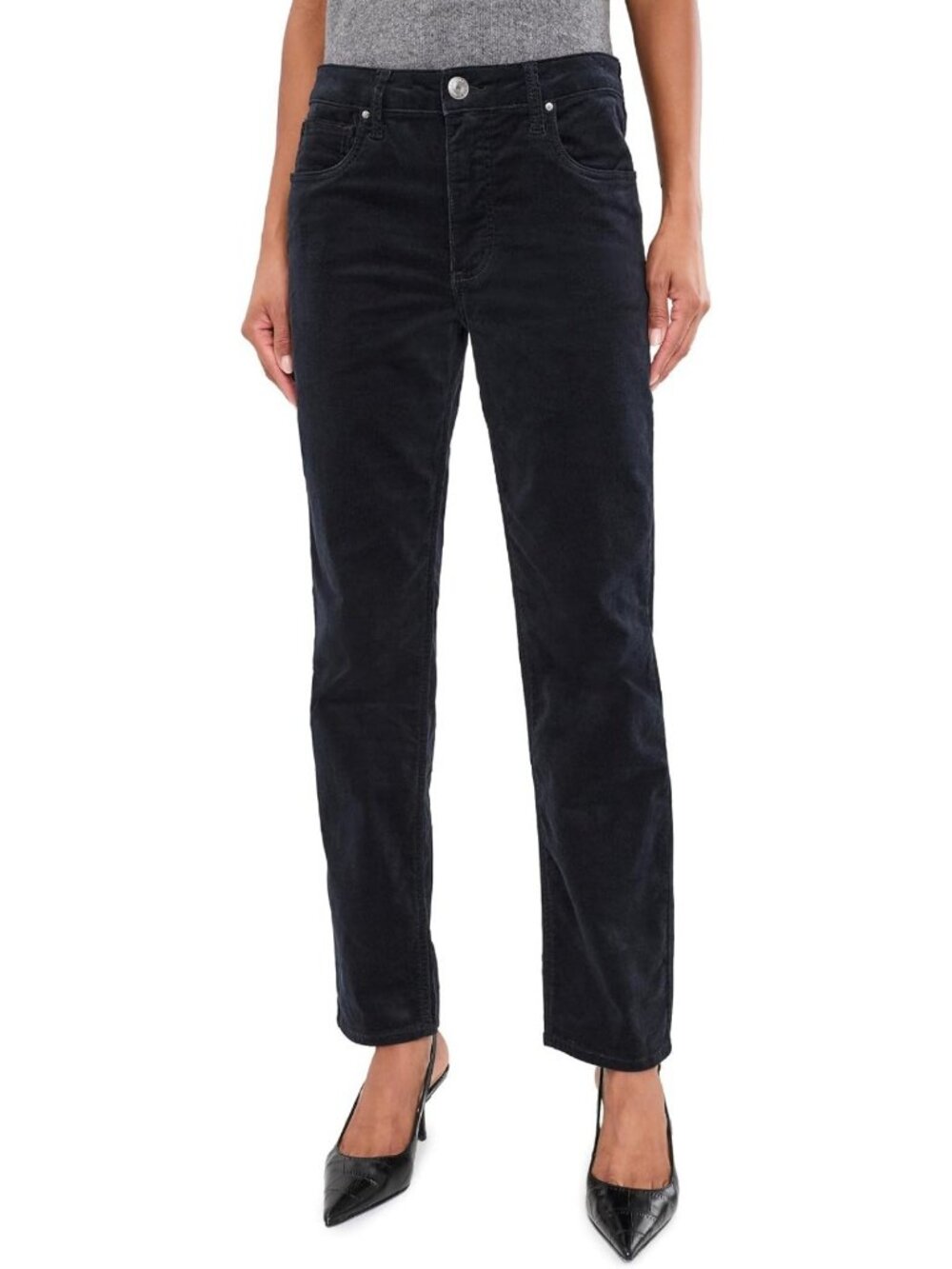 High-Rise Corduroy Mom Jeans for Women | Quinn Fab Ab Style, Trendy